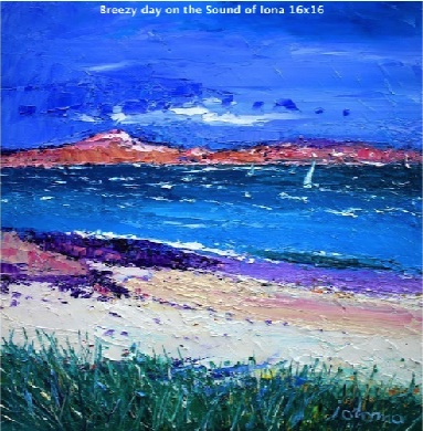 Breezy day on the Sound of Iona 16x16  SOLD